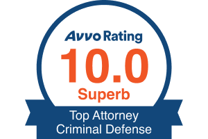 Avvo Rating 10 / Top Attorney Criminal Defense - Badge